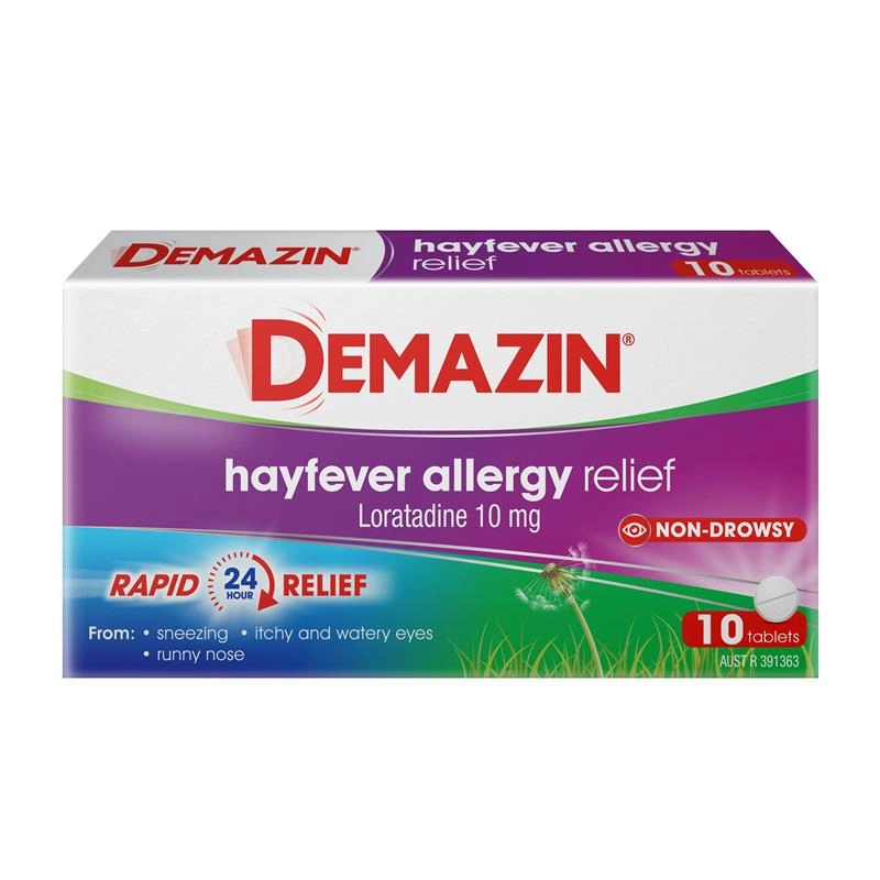 Demazin Allergy + Hayfever Relief 10 Tablets