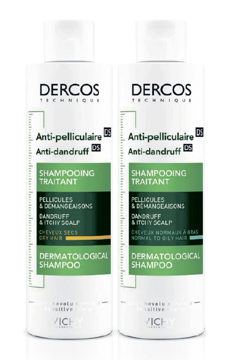 Dercos Anti-Dandruff Shampoo for Dry or Normal to Oily Hair 200ml