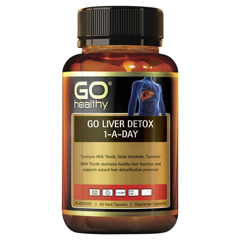 GO Healthy Liver Detox 1-A-Day 60 Vege Capsules