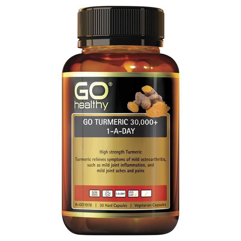 GO Healthy Turmeric 30,000+ 1-A-Day 30 Vege Capsules