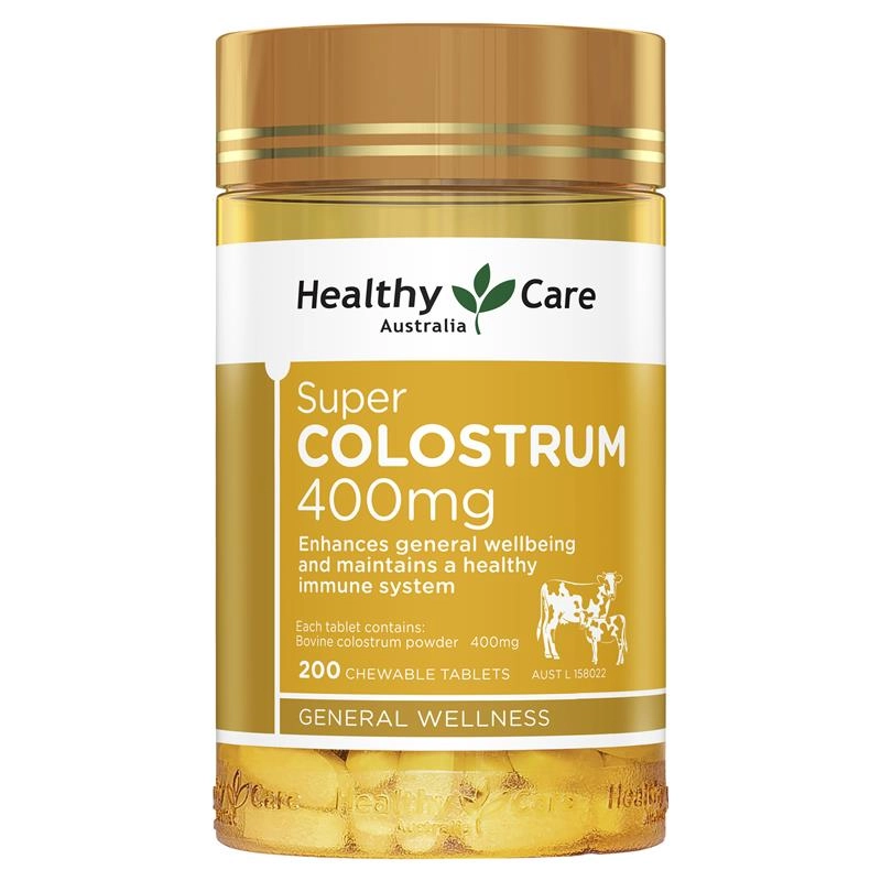 Healthy Care Colostrum 400mg 200 Chewable Tablets