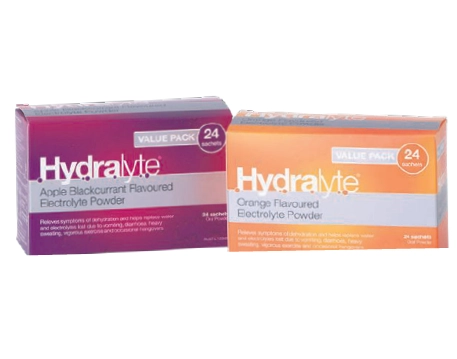 Hydralyte Electrolyte Powder 24 Sachets Value Pack Assorted Flavours