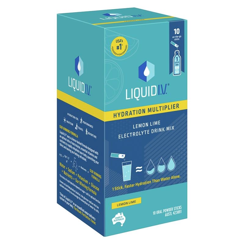 Liquid I.V. Hydration Multiplier Lemon Lime 10 Oral Powder Sticks