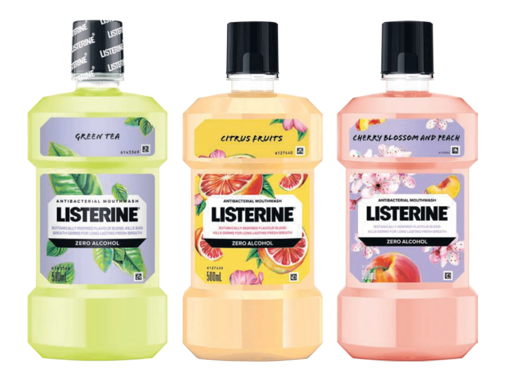 Listerine Antibacterial Mouthwash Zero Alcohol 500ml Assorted Variants