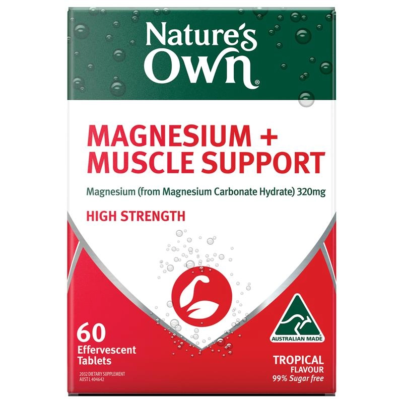 Nature’s Own Magnesium + Muscle Support 60 Effervescent Tablets