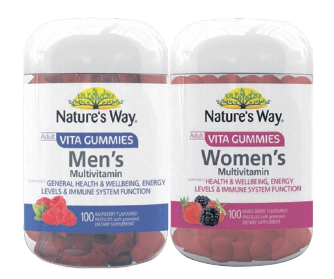 Nature’s Way Adult Vita Gummies Men’s or Women’s Multivitamin 100 Pastilles