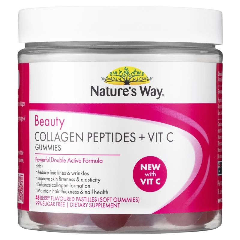 Nature’s Way Beauty Collagen Peptides + Vit C 45 Pastilles