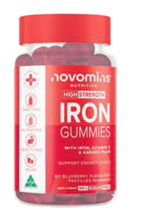 Novomins Iron Gummies 60 Pastilles