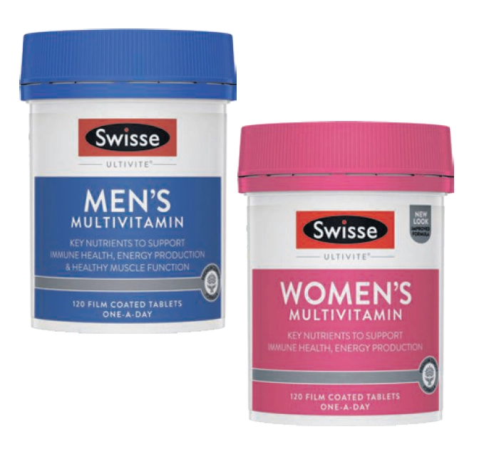 Swisse Ultivite Men’s or Women’s Multivitamin 120 Tablets