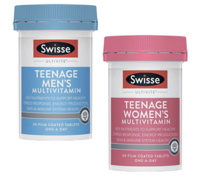 Swisse Ultivite Teenage Men’s or Women’s Multivitamin 60 Tablets