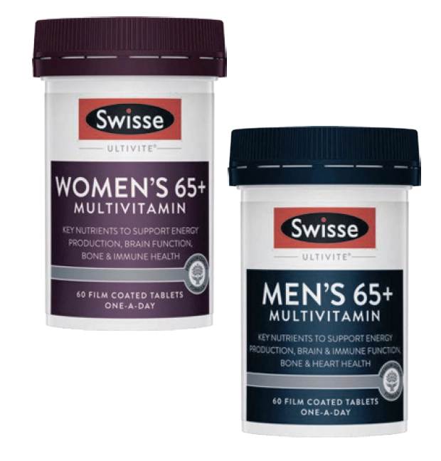 Swisse Ultivite Women’s or Men’s 65+ Multivitamin 60 Tablets