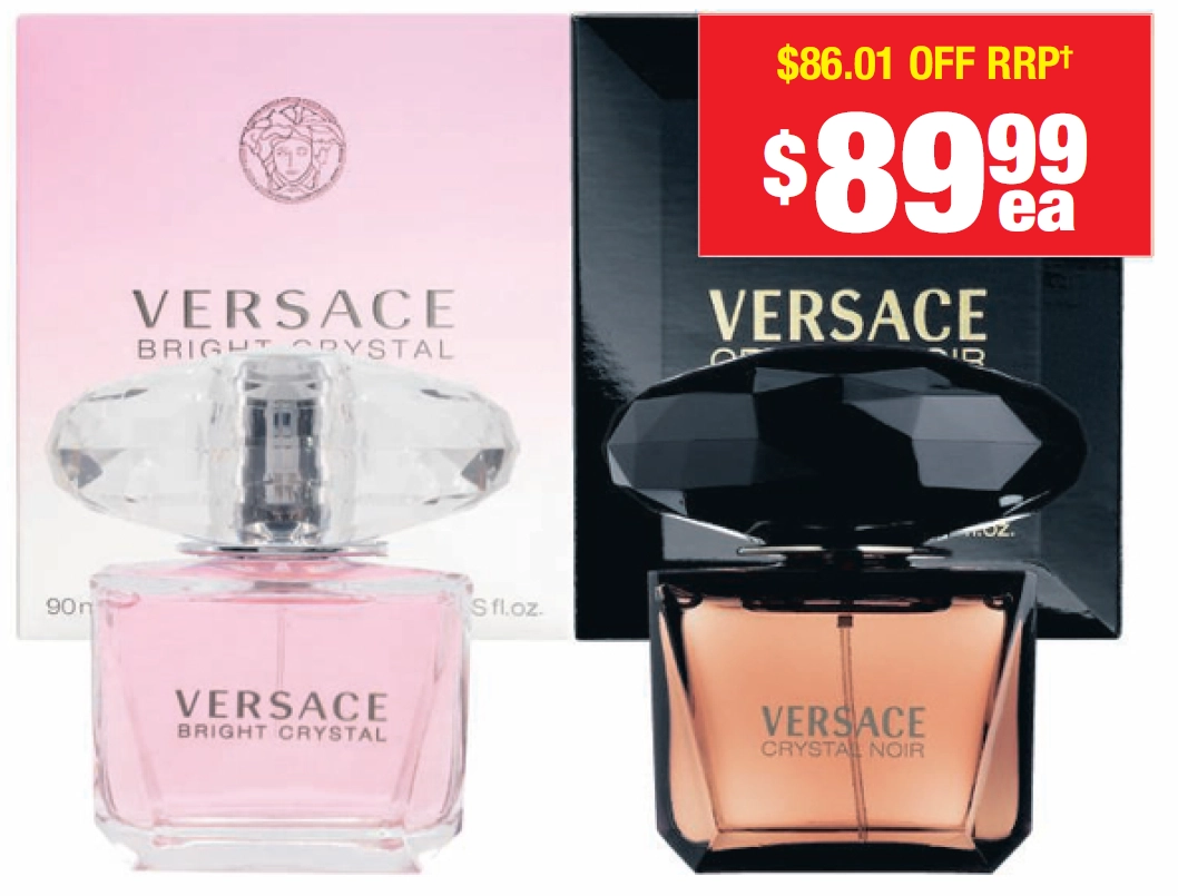 Versace Bright Crystal or Crystal Noir 90ml EDT