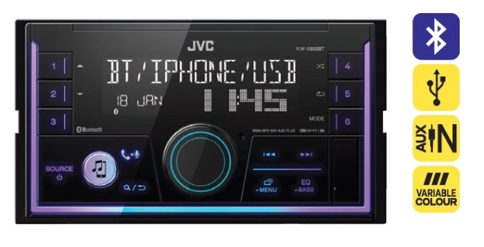 JVC OFF Double DIN Digital Media Player with Bluetooth®