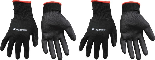 ToolPRO Polyurethane Dipped Gloves Black