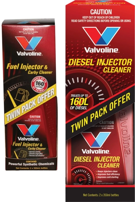 Valvoline Petrol or Diesel Injector Cleaners Twin Packs