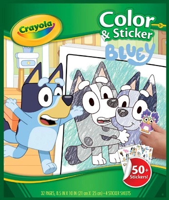 Crayola Colour & Sticker Colouring Book - Bluey