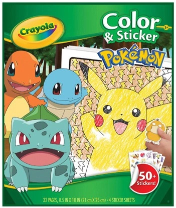 Crayola Colour & Sticker Colouring Book - Pokemon