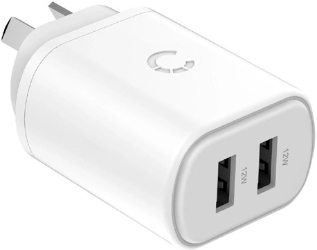 Cygnett PowerPlus 12W Dual USB-A Wall Charger