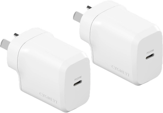 Cygnett Twin Pack USB-C Wall Chargers