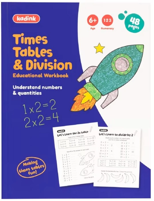 Kadink Workbooks 48 Pages - Times Tables & Division