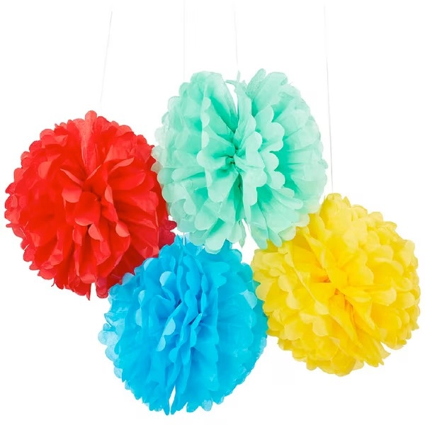 NEW Otto Pack 4 Paper Pom Poms