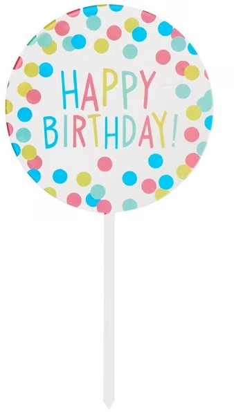 NEW Otto Reusable Acrylic Cake Topper