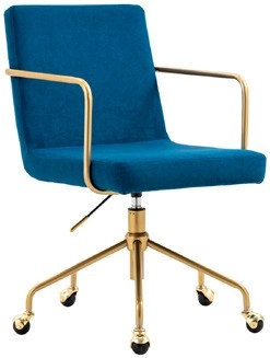 Otto Brumunddal Velvet Chair - Blue