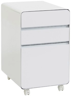 Otto Venturo 3 Drawer Filing Pedestal White