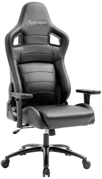 Typhoon Viper XL Gaming Chair - Black PU Leather