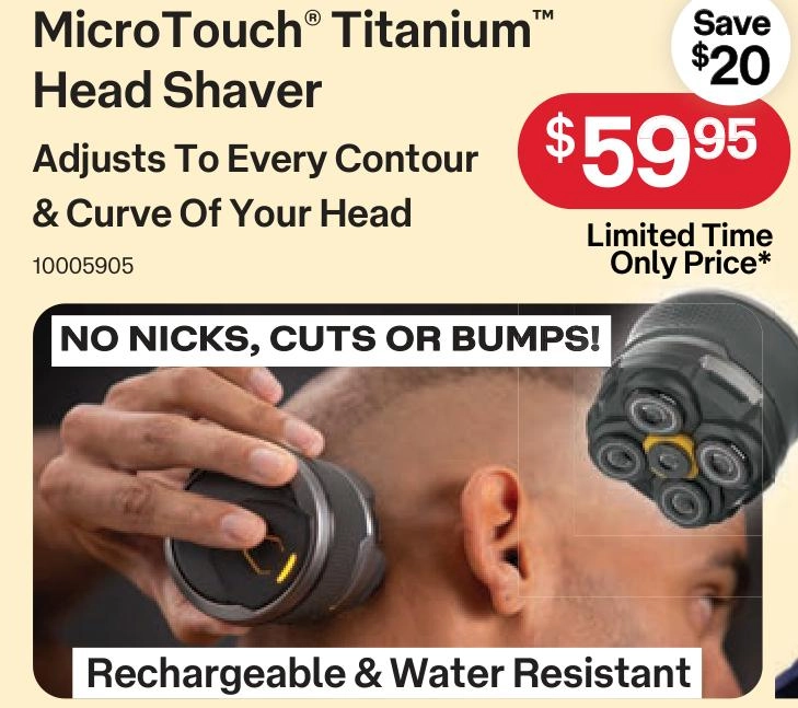 MicroTouch® Titanium™ Head Shaver