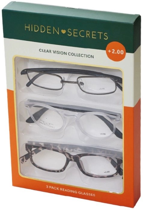 Hidden Secrets Reading +2.00 Glasses