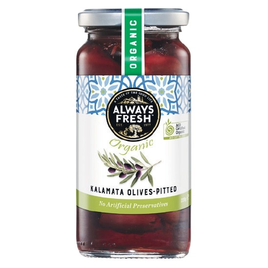 Always Fresh Organic Pitted Olives 220g