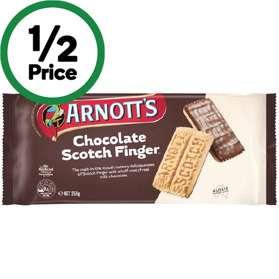 Arnott's Chocolate Coated Biscuits 160-250g or Arnott's Wagon Wheels Mini 190g Pk 8 – Excludes Arnott's Tim Tams & Arnott's Multipacks