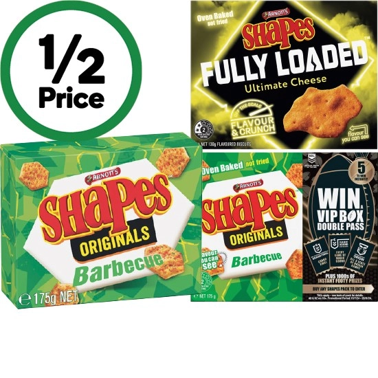 Arnott's Shapes 160-190g or Shapes Fully Loaded 130g