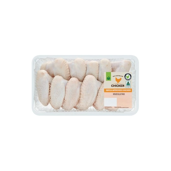 Australian Fresh RSPCA Approved Chicken Wings Bulk Tray