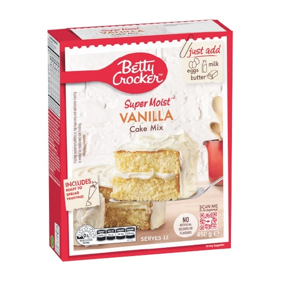 Betty Crocker Cake or Cupcake Baking Mixes 370-450g – Excludes Gluten Free