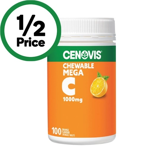 Cenovis Mega Vitamin C 1000mg Chewable Tablets Pk 100~