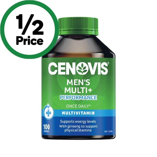 Cenovis Men's Multi+ Performance Capsules Pk 100~