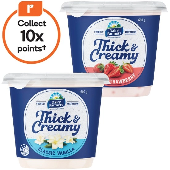 Dairy Farmers Thick & Creamy Yoghurt 550-600g – From the Fridge