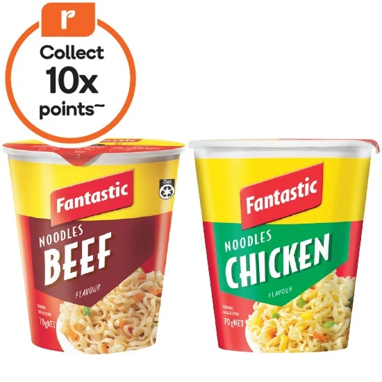 Fantastic Noodles Cup 45-70g or Bowl 85g