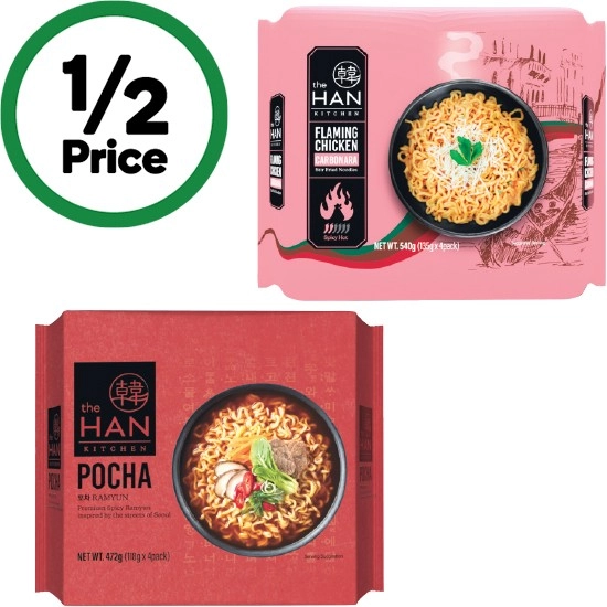 Han Kitchen Noodles Pk 4 468-552g