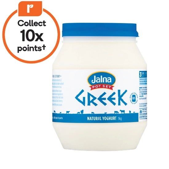 Jalna Greek Natural or Creamy Vanilla Yoghurt 1 kg – From the Fridge