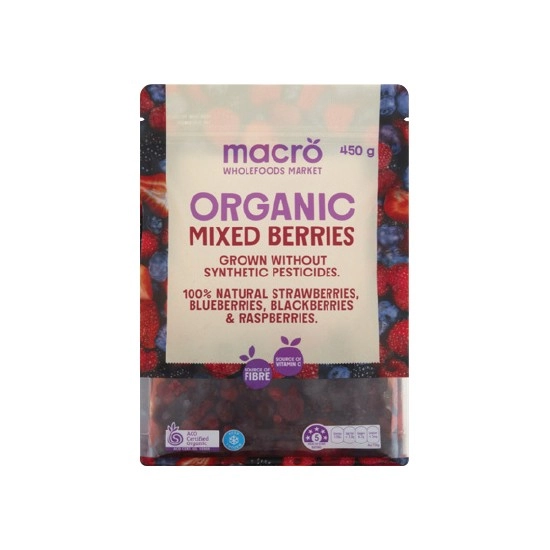 Macro Organic Frozen Mixed Berries 450g – From the Freezer