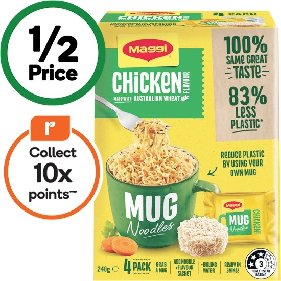 Maggi Mug Noodles 232-240g Pk 4