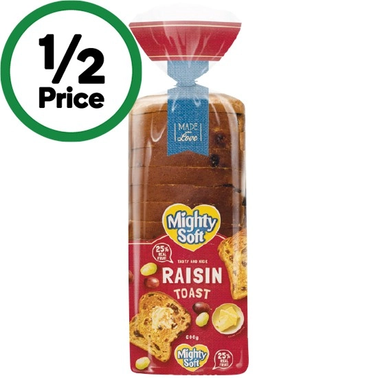 Mighty Soft Raisin Toast 600g