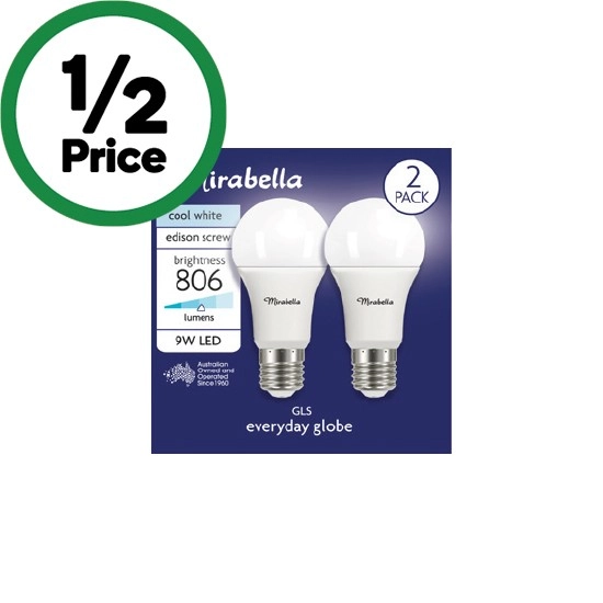 Mirabella LED 9W Cool White Pk 2