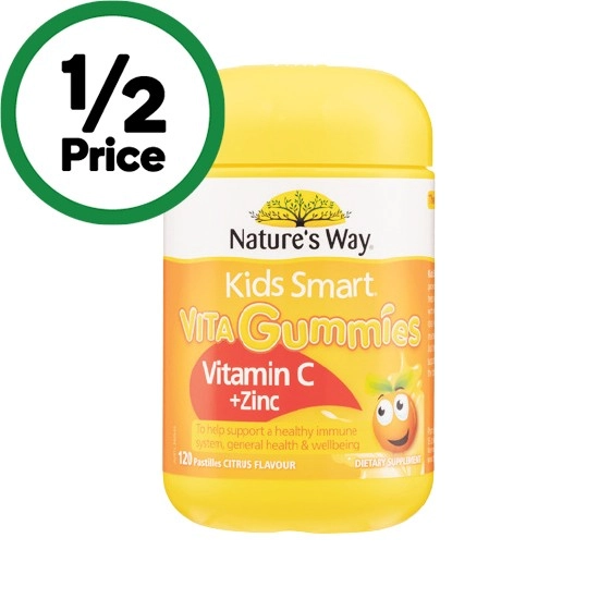 Nature's Way Kids Smart Vita Gummies Vitamin C + Zinc Pk 120~