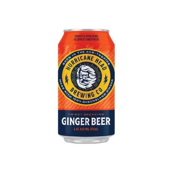 NEW Hurricane Head Ginger Beer Cans 6x375ml