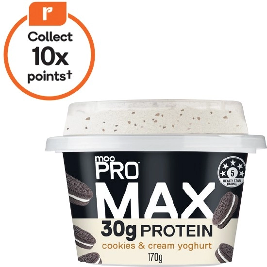 NEW MooPRO MAX Yoghurt with Protein Powder Assorted Varieties 170g