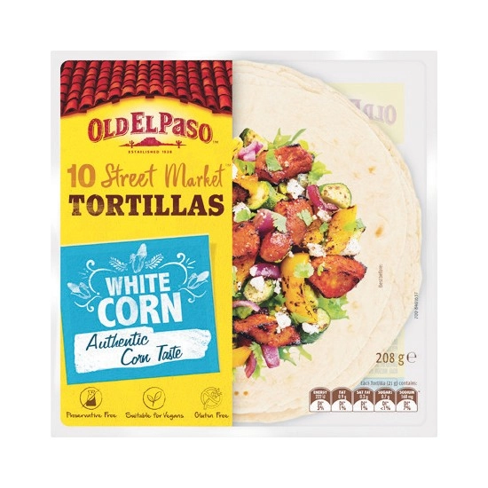 Old El Paso White Corn Tortilla 208g